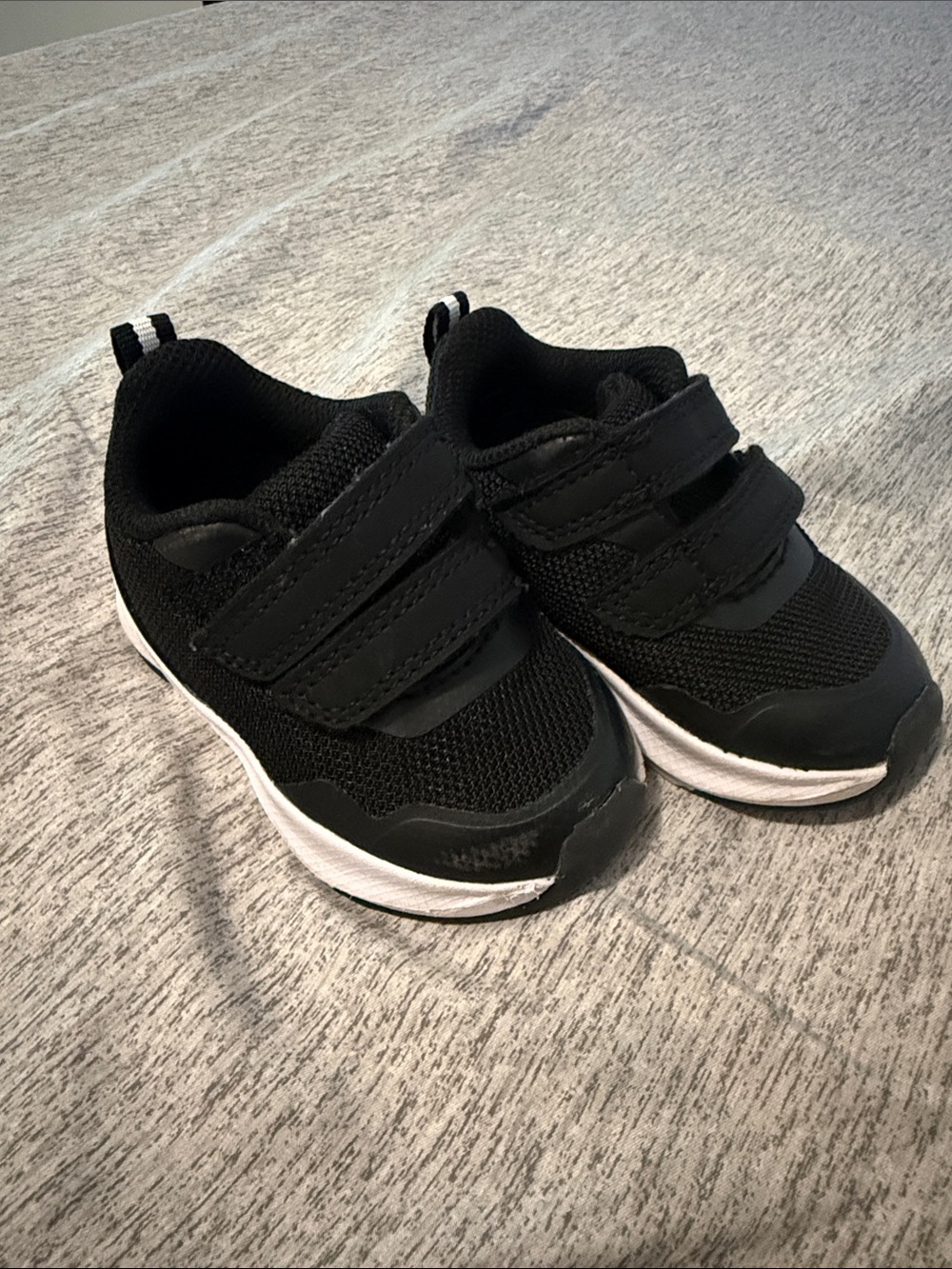 Athletic Works Black Kids Hook-and-Loop Trainer Sneakers